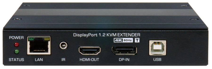 4K@60Hz DisplayPort 1.2 KVM-Extender mit USB 2.0 und lokalem HDMI out, UNICLASS PG-140S